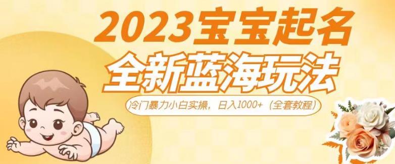 2023宝宝起名全新蓝海玩法，冷门暴力小白实操，日入1000+（全套教程）【揭秘】汇创网-网创项目_汇创网_中创网_福缘网_冒泡网_资源整合平台汇创网