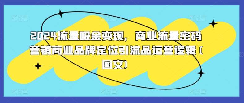2024流量吸金变现，商业流量密码营销商业品牌定位引流品运营逻辑(图文)汇创网-网创项目_汇创网_中创网_福缘网_冒泡网_资源整合平台汇创网