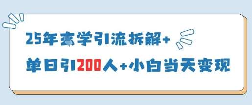 25年国学引流拆解+单日引200人+小白当天就能变现汇创网-网创项目_汇创网_中创网_福缘网_冒泡网_网创项目平台汇创网