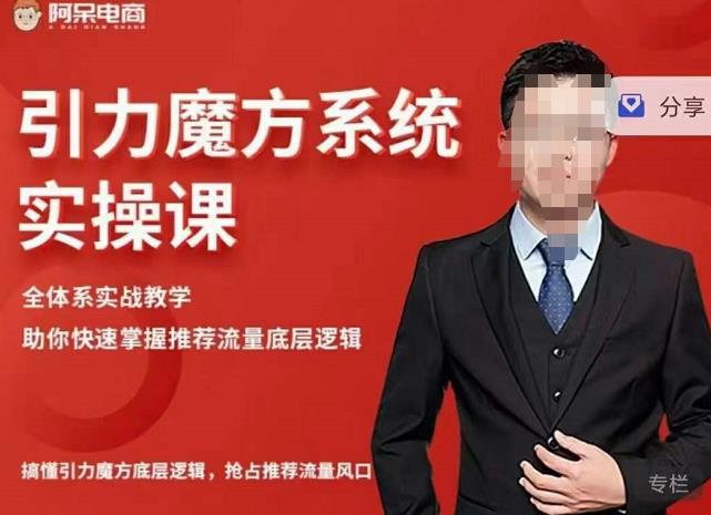 阿呆-引力魔方系统实操课，全体系实战教学，助你快速掌握推荐流量底层逻辑汇创网-网创项目_汇创网_中创网_福缘网_冒泡网_资源整合平台汇创网