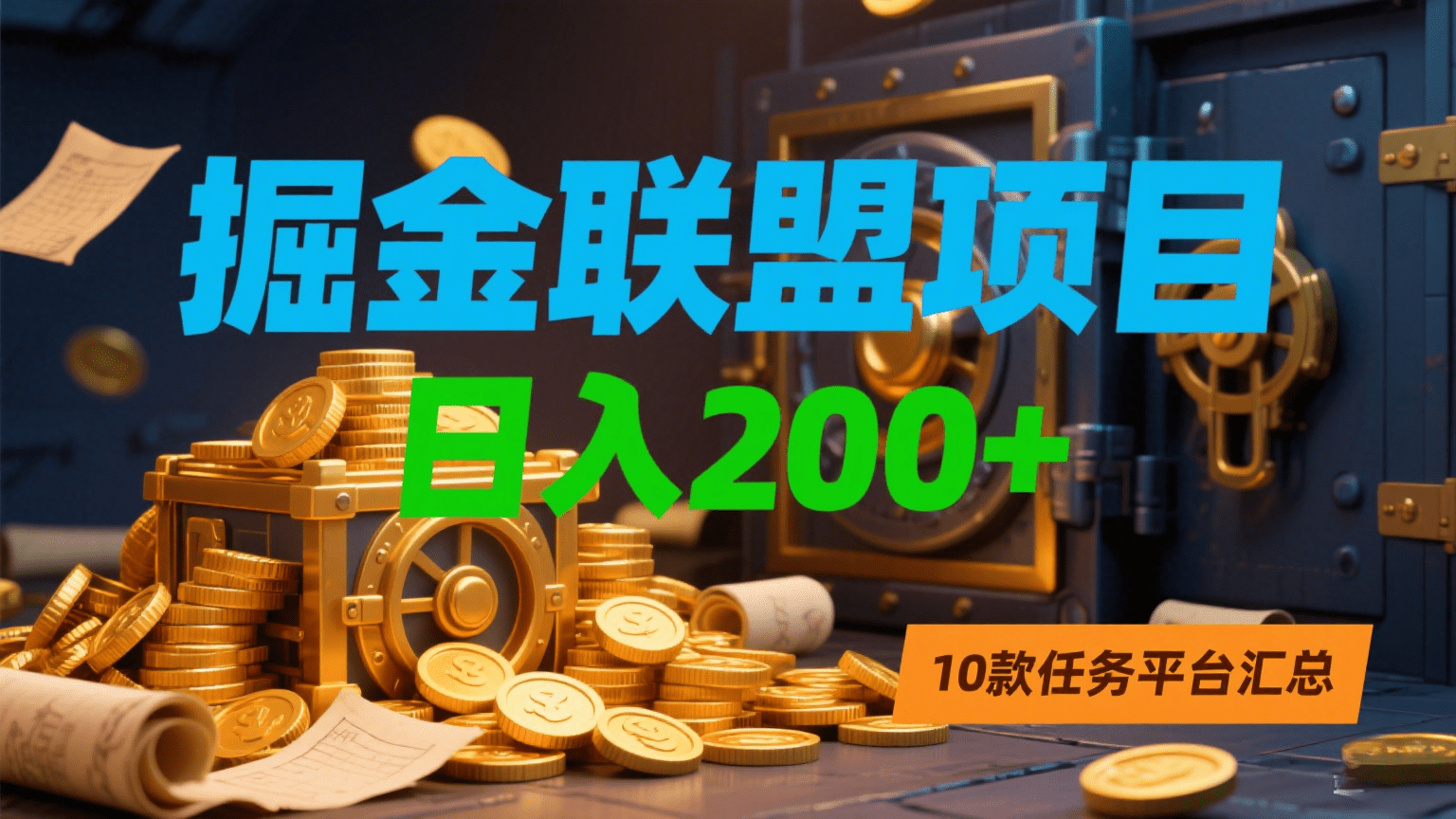 掘金联盟项目，日入200+，10款任务平台汇总汇创网-网创项目_汇创网_中创网_福缘网_冒泡网_资源整合平台汇创网