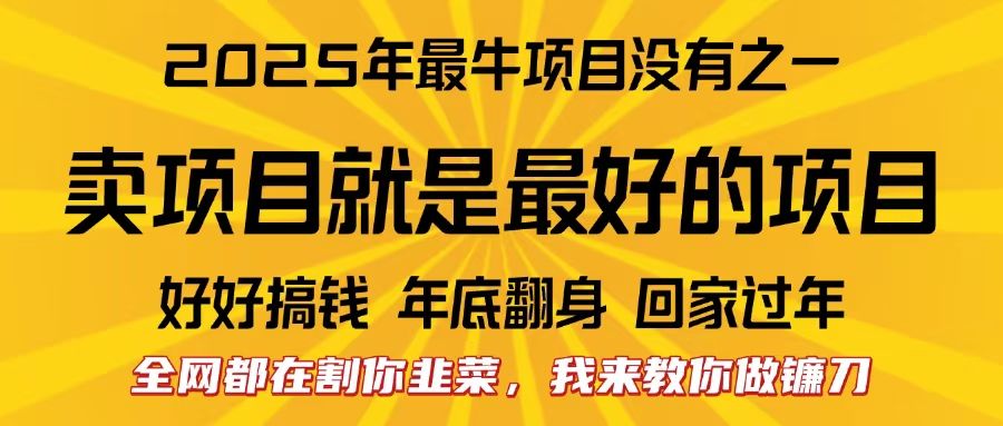 全网都在割你韭菜，我来教你做镰刀。卖项目就是最好的项目，2025年最牛互联网项目汇创网-网创项目_汇创网_中创网_福缘网_冒泡网_资源整合平台汇创网