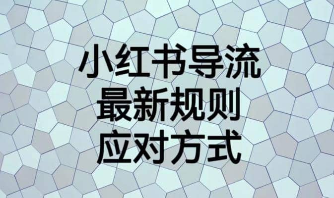 小红书导流最新规则应对方式【揭秘】网创项目_汇创网_中创网_福缘网_冒泡网_资源整合平台汇创网