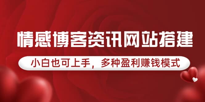 情感博客资讯网站搭建教学，小白也可上手，多种盈利赚钱模式（教程+源码）汇创网-网创项目_汇创网_中创网_福缘网_冒泡网_资源整合平台汇创网