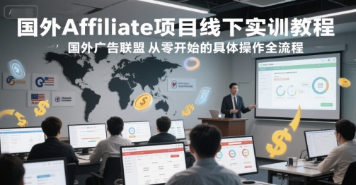 国外Affiliate项目线下实训教程，国外广告联盟从零开始的具体操作全流程汇创网-网创项目_汇创网_中创网_福缘网_冒泡网_资源整合平台汇创网
