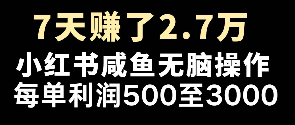 七天赚了2.7万！每单利润最少500+，轻松月入5万+小白有手就行汇创网-网创项目_汇创网_中创网_福缘网_冒泡网_资源整合平台汇创网