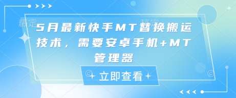 5月最新快手MT替换搬运技术，需要安卓手机+MT管理器汇创网-网创项目_汇创网_中创网_福缘网_冒泡网_网创项目平台汇创网