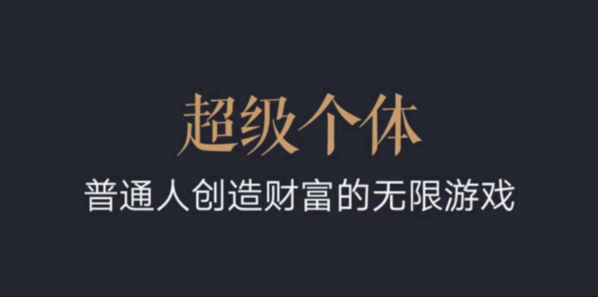 超级个体：2024-2025翻盘指南，普通人创造财富的无限游戏汇创网-网创项目_汇创网_中创网_福缘网_冒泡网_资源整合平台汇创网