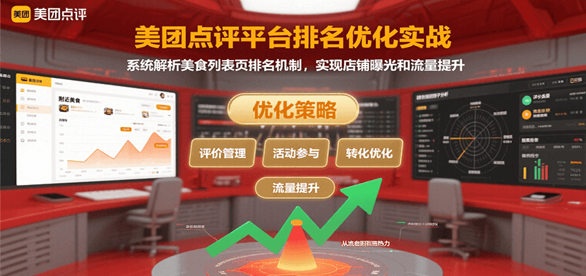 美团点评平台排名优化实战，系统解析美食列表页排名机制，实现店铺曝光和流量提升汇创网-网创项目_汇创网_中创网_福缘网_冒泡网_资源整合平台汇创网