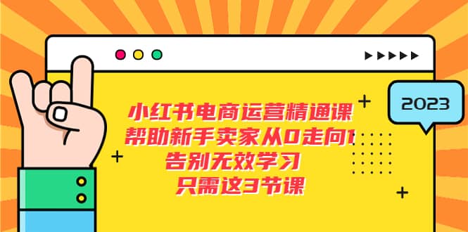 小红书电商·运营精通课，帮助新手卖家从0走向1 告别无效学习（7节视频课）汇创网-网创项目_汇创网_中创网_福缘网_冒泡网_资源整合平台汇创网