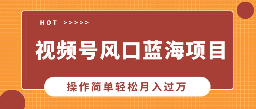 视频号风口蓝海项目，中老年人的流量密码，操作简单轻松月入过万汇创网-网创项目_汇创网_中创网_福缘网_冒泡网_资源整合平台汇创网