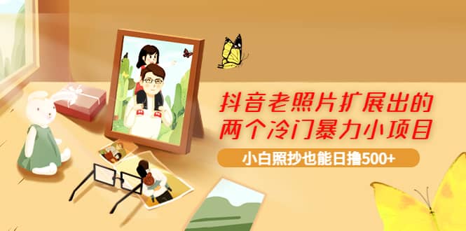 抖音老照片扩展出的两个冷门暴力小项目，小白照抄也能日撸500+汇创网-网创项目_汇创网_中创网_福缘网_冒泡网_资源整合平台汇创网