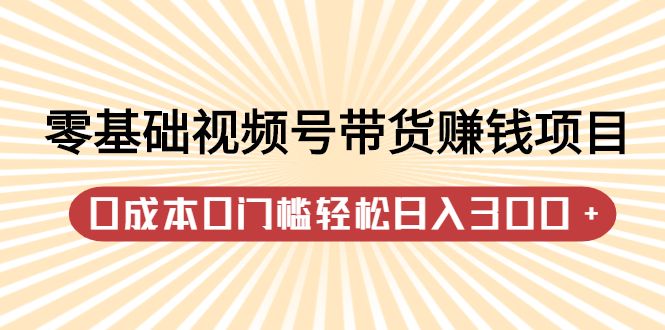 零基础视频号带货赚钱项目，0成本0门槛轻松日入300+【视频教程】汇创网-网创项目_汇创网_中创网_福缘网_冒泡网_资源整合平台汇创网