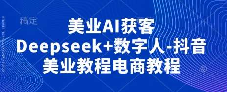 美业AI获客Deepseek+数字人-抖音美业教程电商教程汇创网-网创项目_汇创网_中创网_福缘网_冒泡网_资源整合平台汇创网