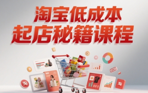 淘宝低成本起店系统课，助你快速起店，实现弯道超车汇创网-网创项目_汇创网_中创网_福缘网_冒泡网_资源整合平台汇创网