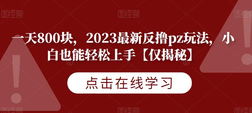 一天800块，2023最新反撸pz玩法，小白也能轻松上手【仅揭秘】汇创网-网创项目_汇创网_中创网_福缘网_冒泡网_资源整合平台汇创网
