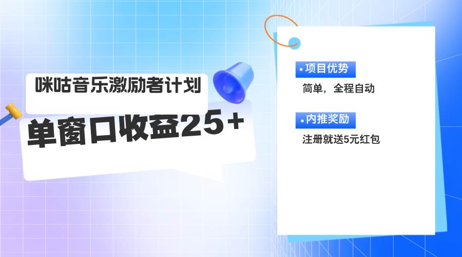 （11942期）咪咕激励者计划，单窗口收益20~25，可矩阵操作汇创网-网创项目_汇创网_中创网_福缘网_冒泡网_网创项目平台汇创网