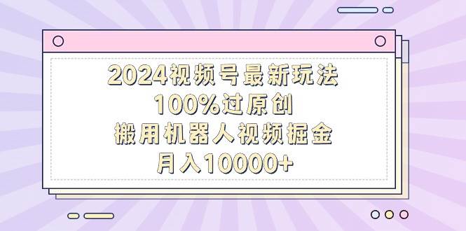 （9151期）2024视频号最新玩法，100%过原创，搬用机器人视频掘金，月入10000+汇创网-网创项目_汇创网_中创网_福缘网_冒泡网_资源整合平台汇创网