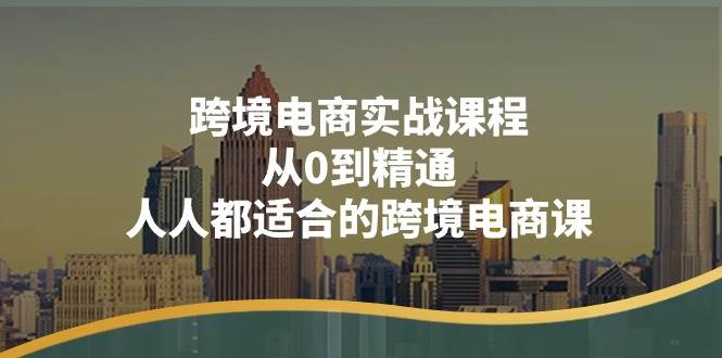 （11183期）跨境电商实战课程：从0到精通，人人都适合的跨境电商课（14节课）汇创网-网创项目_汇创网_中创网_福缘网_冒泡网_资源整合平台汇创网