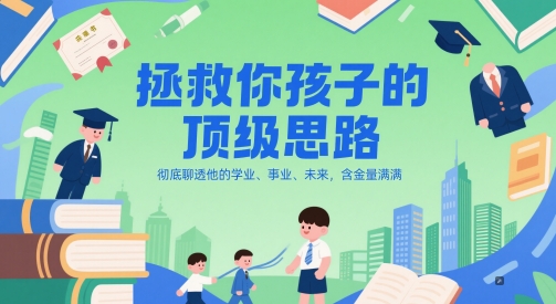 付费文章：拯救你孩子的顶级思路，彻底聊透他的学业、事业、未来，含金量满满汇创网-网创项目_汇创网_中创网_福缘网_冒泡网_资源整合平台汇创网