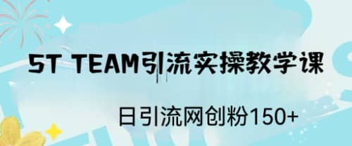 ST TEAM引流实操课，日引流网创粉100+汇创网-网创项目_汇创网_中创网_福缘网_冒泡网_网创项目平台汇创网