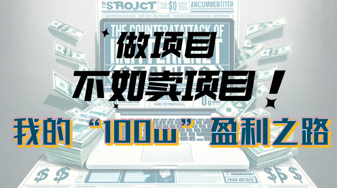 为什么做项目不如卖项目？我的100W+盈利之路汇创网-网创项目_汇创网_中创网_福缘网_冒泡网_资源整合平台汇创网