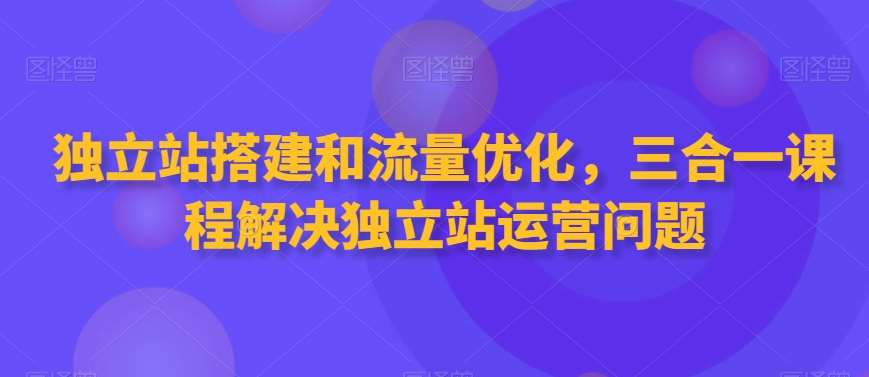 独立站搭建和流量优化，三合一课程解决独立站运营问题汇创网-网创项目_汇创网_中创网_福缘网_冒泡网_资源整合平台汇创网