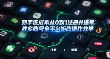 新手低成本从0到1注册并搭建多账号全平台矩阵操作教学，手机号-邮箱-IP-工具汇创网-网创项目_汇创网_中创网_福缘网_冒泡网_资源整合平台汇创网