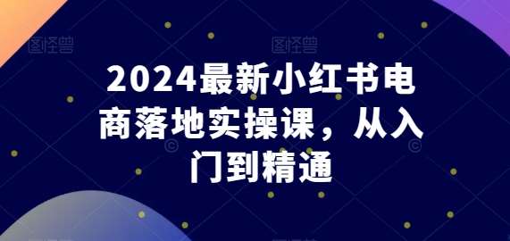 2024最新小红书电商落地实操课，从入门到精通汇创网-网创项目_汇创网_中创网_福缘网_冒泡网_网创项目平台汇创网