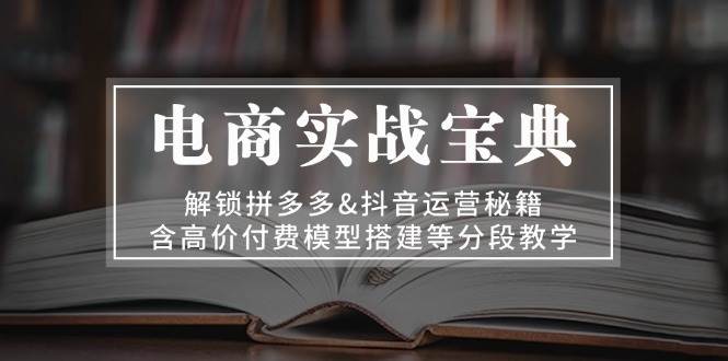 （13195期）电商实战宝典 解锁拼多多&抖音运营秘籍 含高价付费模型搭建等分段教学汇创网-网创项目_汇创网_中创网_福缘网_冒泡网_资源整合平台汇创网