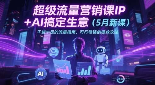 超级流量营销课IP+AI搞定生意（5月新课）干货十足的流量指南，可行性强的提效攻略汇创网-网创项目_汇创网_中创网_福缘网_冒泡网_资源整合平台汇创网