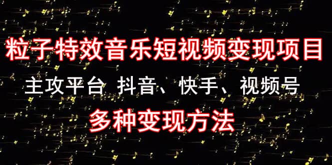 《粒子特效音乐短视频变现项目》主攻平台 抖音、快手、视频号 多种变现方法汇创网-网创项目_汇创网_中创网_福缘网_冒泡网_网创项目平台汇创网