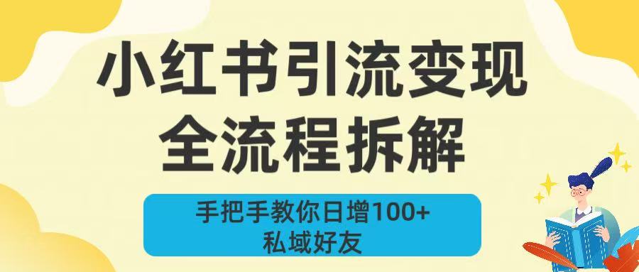 新手必看！小红书引流变现全流程拆解，手把手教你日增100+私域好友网创项目_汇创网_中创网_福缘网_冒泡网_资源整合平台汇创网