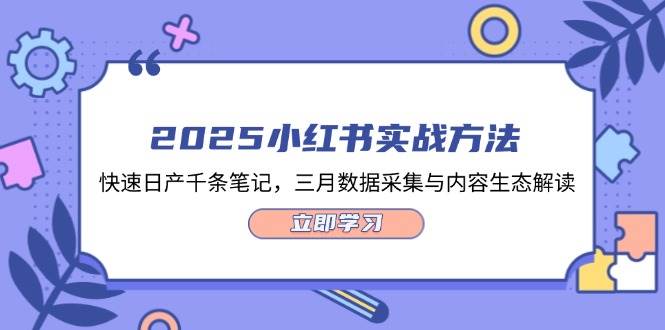 （14347期）2025小红书实战方法，快速日产千条笔记，三月数据采集与内容生态解读汇创网-网创项目_汇创网_中创网_福缘网_冒泡网_网创项目平台汇创网