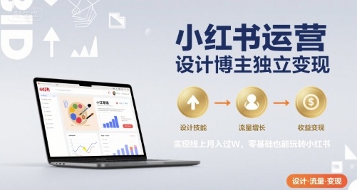 小红书运营设计博主独立变现，实现线上月入过W，零基础也能玩转小红书汇创网-网创项目_汇创网_中创网_福缘网_冒泡网_资源整合平台汇创网