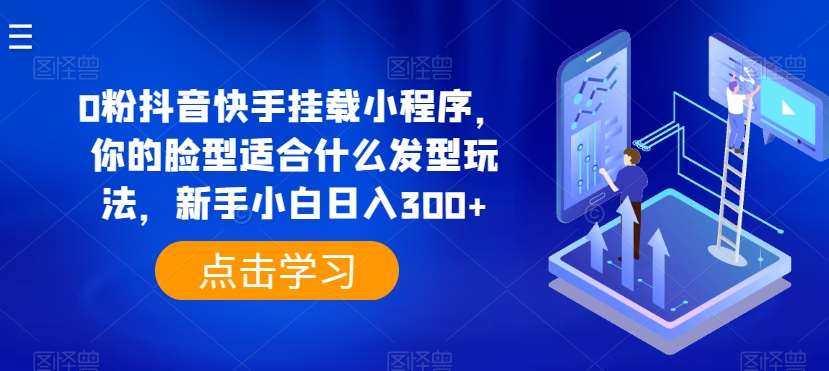 0粉抖音快手挂载小程序，你的脸型适合什么发型玩法，新手小白日入300+【揭秘】汇创网-网创项目_汇创网_中创网_福缘网_冒泡网_网创项目平台汇创网