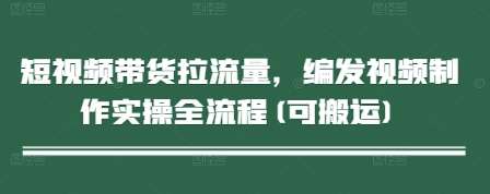 短视频带货拉流量，编发视频制作实操全流程(可搬运)汇创网-网创项目_汇创网_中创网_福缘网_冒泡网_网创项目平台汇创网
