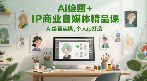 Ai绘画+IP商业自媒体精品课，Ai绘画实操，个人ip打造汇创网-网创项目_汇创网_中创网_福缘网_冒泡网_资源整合平台汇创网