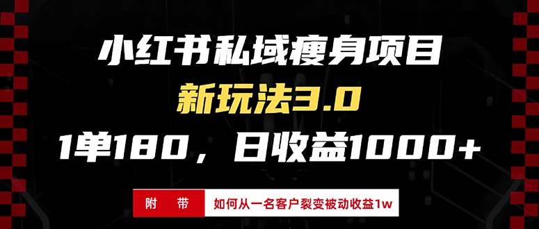 （13348期）小红书瘦身项目3.0模式，新手小白日赚收益1000+（附从一名客户裂变收益…汇创网-网创项目_汇创网_中创网_福缘网_冒泡网_资源整合平台汇创网