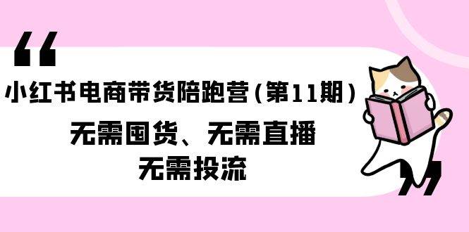 （9996期）小红书电商带货陪跑营(第11期)无需囤货、无需直播、无需投流（送往期10套）汇创网-网创项目_汇创网_中创网_福缘网_冒泡网_资源整合平台汇创网