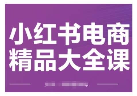 小红书电商精品大全课，快速掌握小红书运营技巧，实现精准引流与爆单目标，轻松玩转小红书电商汇创网-网创项目_汇创网_中创网_福缘网_冒泡网_资源整合平台汇创网