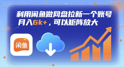 利用闲鱼做网盘拉新一个账号，月入6k+，可以矩阵放大汇创网-网创项目_汇创网_中创网_福缘网_冒泡网_资源整合平台汇创网