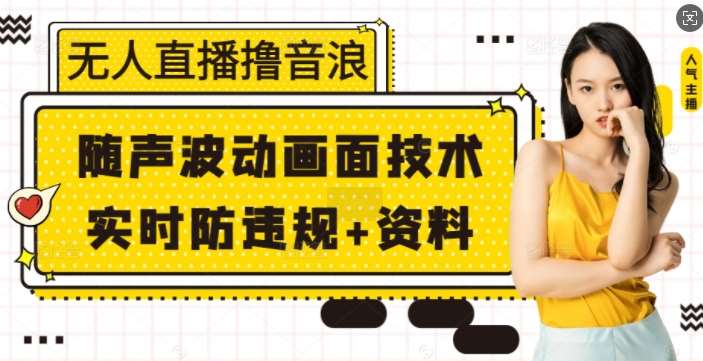 无人直播撸音浪+随声波动画面技术+实时防违规+资料【揭秘】汇创网-网创项目_汇创网_中创网_福缘网_冒泡网_资源整合平台汇创网