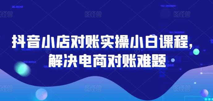 抖音小店对账实操小白课程，解决电商对账难题汇创网-网创项目_汇创网_中创网_福缘网_冒泡网_资源整合平台汇创网