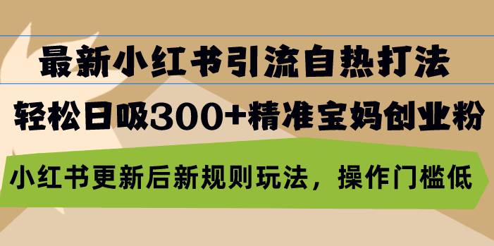 （13145期）最新小红书引流自热打法，轻松日吸300+精准宝妈创业粉，小红书更新后新…汇创网-网创项目_汇创网_中创网_福缘网_冒泡网_资源整合平台汇创网