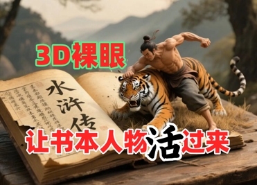 书本人物裸眼3D视频，新的玩法，流量超猛，保姆级教程汇创网-网创项目_汇创网_中创网_福缘网_冒泡网_网创项目平台汇创网