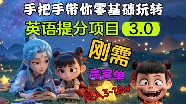 英语提分项目3.0，私域高客单价，刚需，月入3-10个汇创网-网创项目_汇创网_中创网_福缘网_冒泡网_资源整合平台汇创网