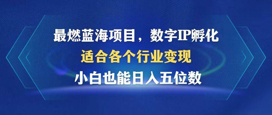 （12941期）最燃蓝海项目  数字IP孵化  适合各个行业变现  小白也能日入5位数汇创网-网创项目_汇创网_中创网_福缘网_冒泡网_网创项目平台汇创网
