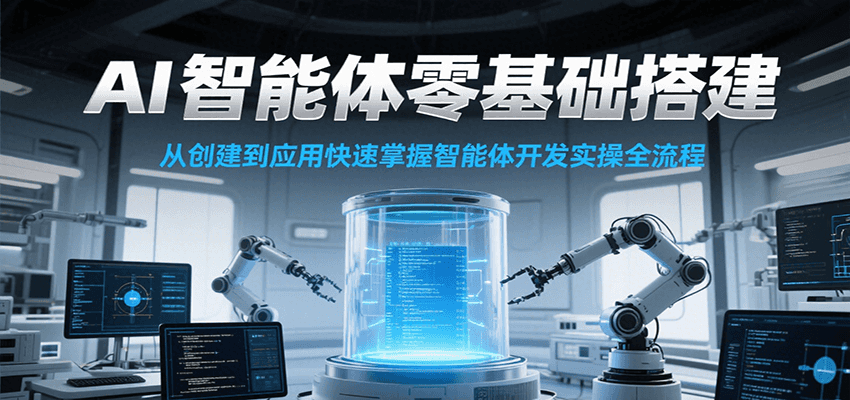 AI智能体零基础搭建实操课，从创建到应用快速掌握智能体开发全流程！汇创网-网创项目_汇创网_中创网_福缘网_冒泡网_资源整合平台汇创网