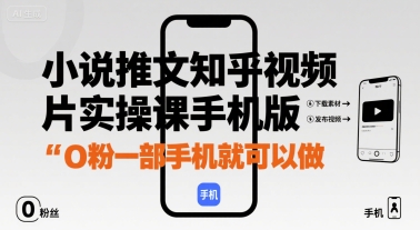 小说推文知乎视频图片实操课手机版，0粉一部手机就可以做汇创网-网创项目_汇创网_中创网_福缘网_冒泡网_网创项目平台汇创网